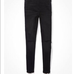 American Eagle Ripped Super High Waisted Jegging